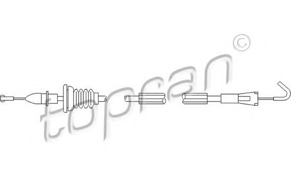 Cablu, deblocare usi VW GOLF IV (1J1) (1997 - 2005) TOPRAN 109 906 piesa NOUA