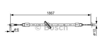 Cablu frana de mana Mercedes Sprinter / Volkswagen Crafter 1987482028 ( LICHIDARE DE STOC)