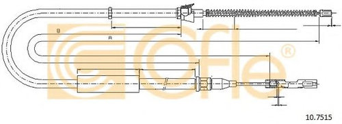 Cablu, frana de parcare AUDI A2 (8Z0) (2000 - 2005) COFLE 10.7515 piesa NOUA