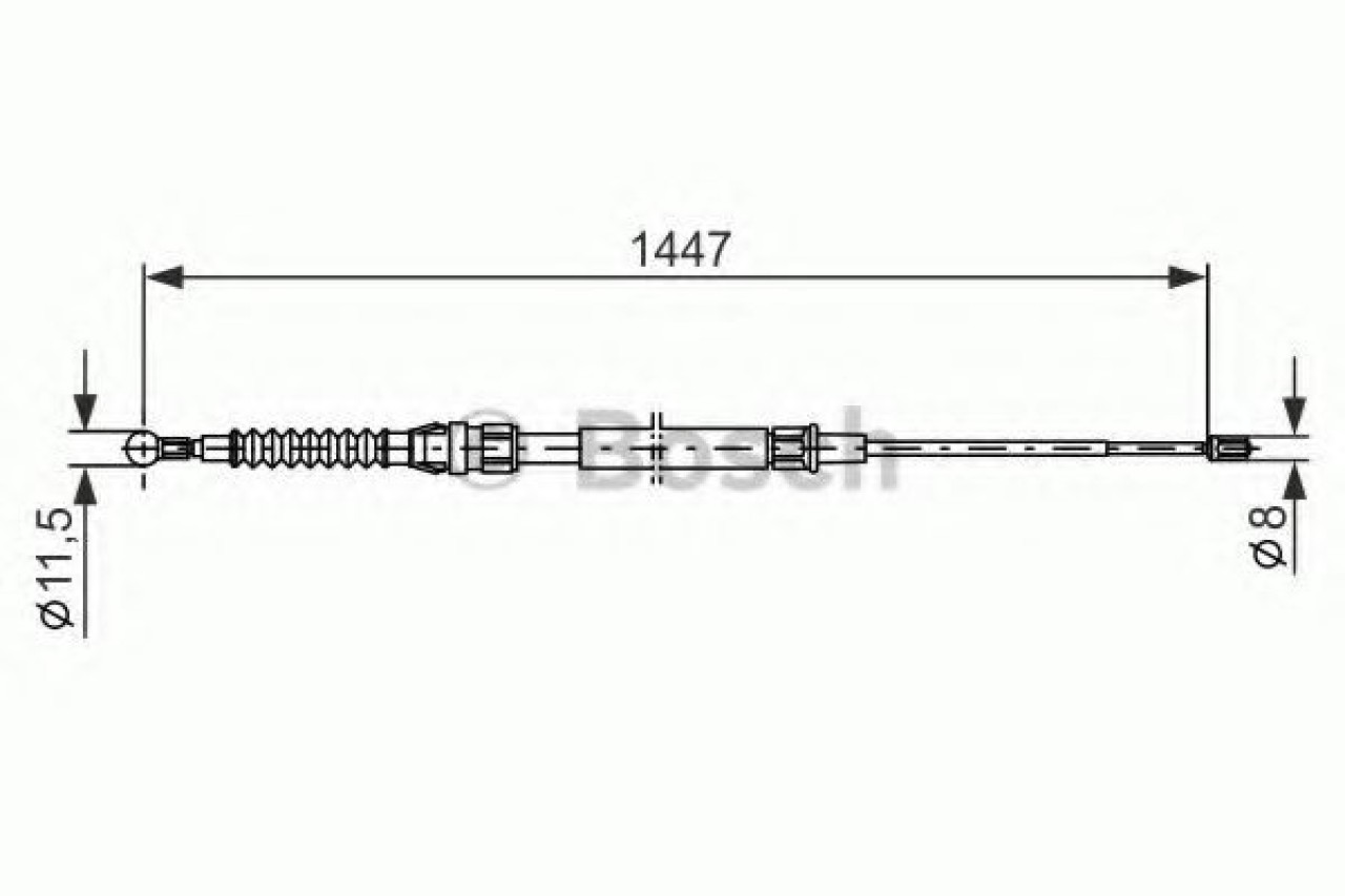 Cablu, frana de parcare AUDI A3 (8P1) (2003 - 2012) BOSCH 1 987 477 958 piesa NOUA