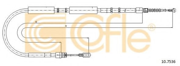 Cablu, frana de parcare AUDI A4 Avant (8E5, B6) (2001 - 2004) COFLE 10.7536 piesa NOUA