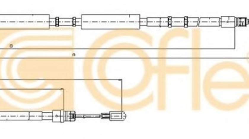 Cablu, frana de parcare AUDI A4 Cabriolet (8H7, B6, 8HE, B7) (2002 - 2009) COFLE 10.7536 piesa NOUA