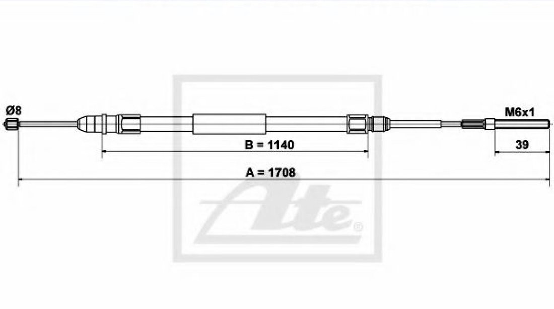 Cablu, frana de parcare BMW Seria 3 Touring (E46) (1999 - 2005) ATE 24.3727-0223.2 piesa NOUA