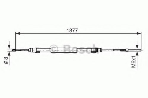 Cablu, frana de parcare BMW Seria 5 Touring (E39) (1997 - 2004) BOSCH 1 987 477 694 piesa NOUA