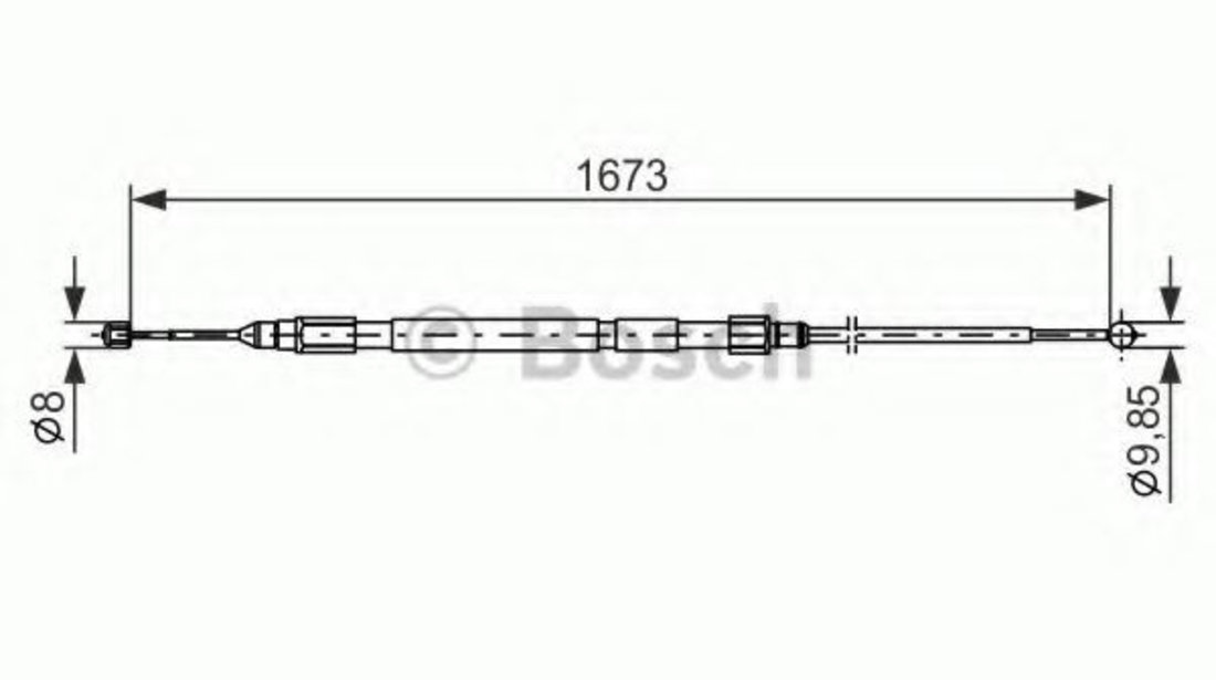 Cablu, frana de parcare BMW Seria 5 Touring (E61) (2004 - 2010) BOSCH 1 987 477 947 piesa NOUA