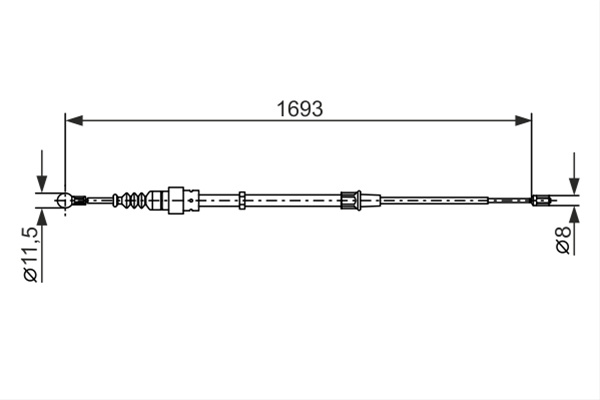 Cablu, Frana De Parcare Bosch Audi 1 987 477 698