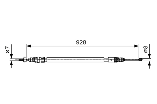 Cablu, Frana De Parcare Bosch Citroën 1 987 482 000