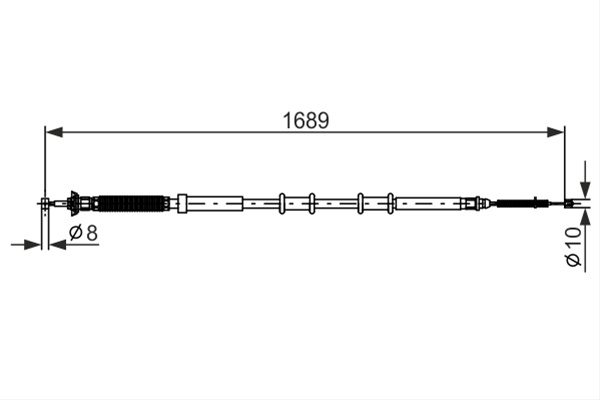 Cablu, Frana De Parcare Bosch Fiat 1 987 477 975