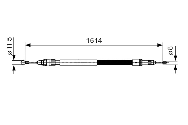 Cablu, Frana De Parcare Bosch Fiat 1 987 482 007