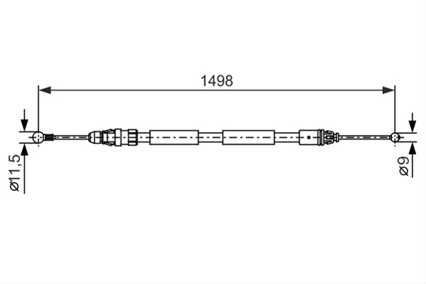 Cablu, Frana De Parcare Bosch Nissan 1 987 482 387