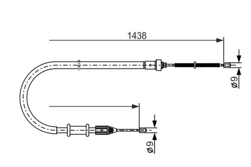 Cablu, Frana De Parcare Bosch Renault 1 987 477 634