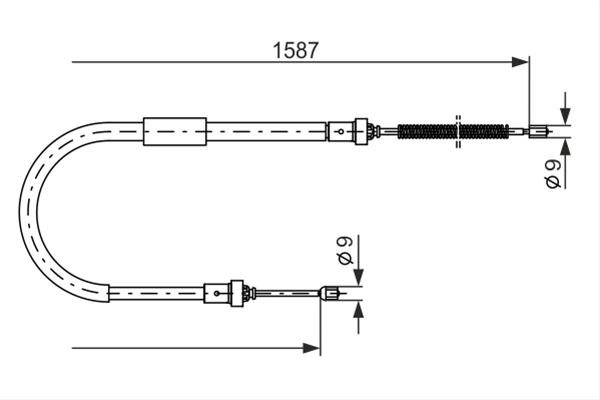 Cablu, Frana De Parcare Bosch Renault 1 987 477 965