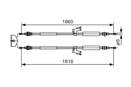 Cablu, Frana De Parcare Bosch Volvo 1 987 482 019