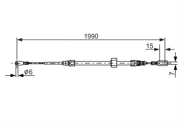 Cablu, Frana De Parcare Bosch Vw 1 987 477 854