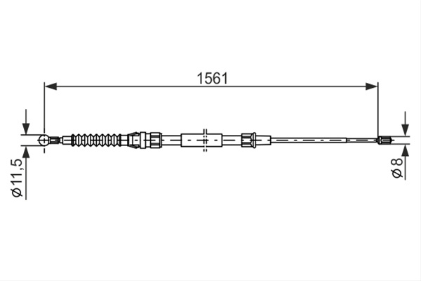 Cablu, Frana De Parcare Bosch Vw 1 987 477 942