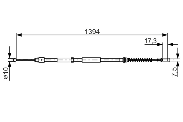 Cablu, Frana De Parcare Bosch Vw 1 987 482 033