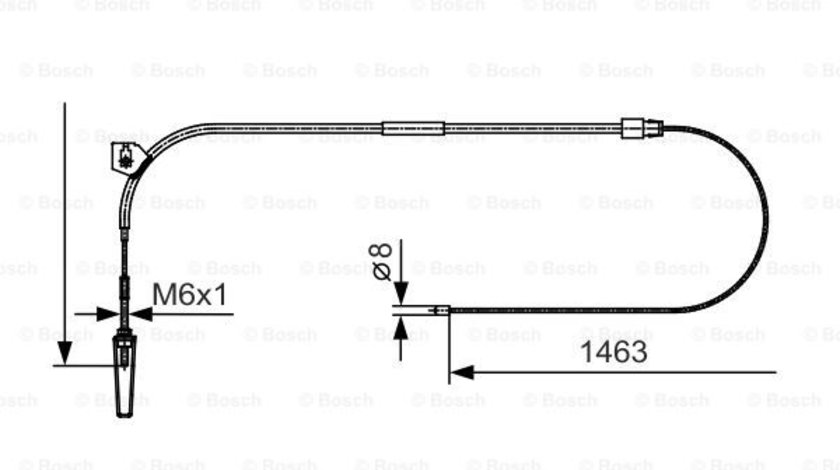 Cablu, frana de parcare centru (1987482130 BOSCH) MERCEDES-BENZ