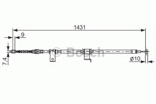 Cablu, frana de parcare CHEVROLET CAPTIVA (C100, C140) (2006 - 2016) BOSCH 1 987 482 293 piesa NOUA