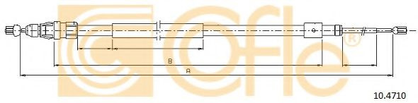 Cablu, frana de parcare CITROEN BERLINGO (B9) (2008 - 2016) COFLE 10.4710 piesa NOUA