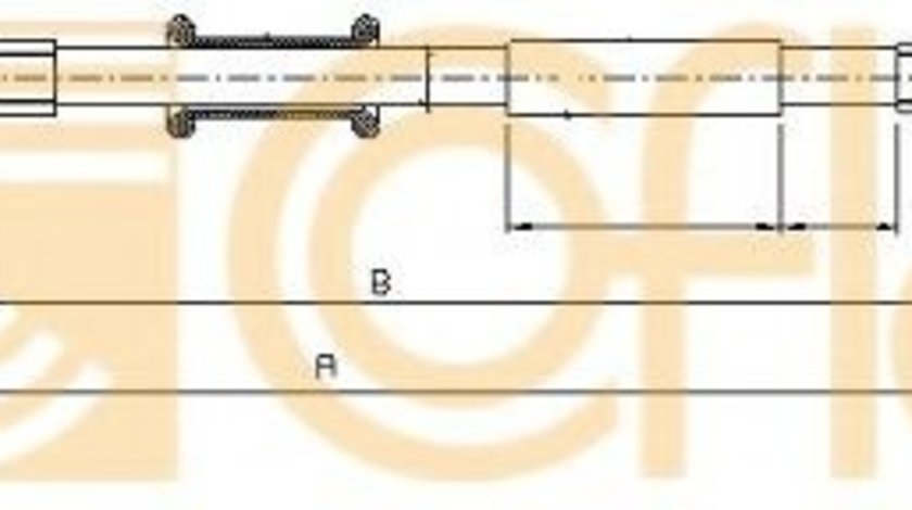 Cablu, frana de parcare CITROEN C3 I (FC) (2002 - 2016) COFLE 10.4744 piesa NOUA