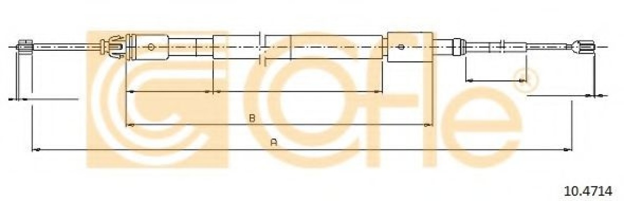 Cablu, frana de parcare CITROEN C3 I (FC) (2002 - 2016) COFLE 10.4714 piesa NOUA