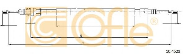 Cablu, frana de parcare CITROEN C3 I (FC) (2002 - 2016) COFLE 10.4523 piesa NOUA