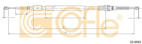 Cablu, frana de parcare CITROEN C4 Cupe (LA) (2004 - 2011) COFLE 10.6043 piesa NOUA