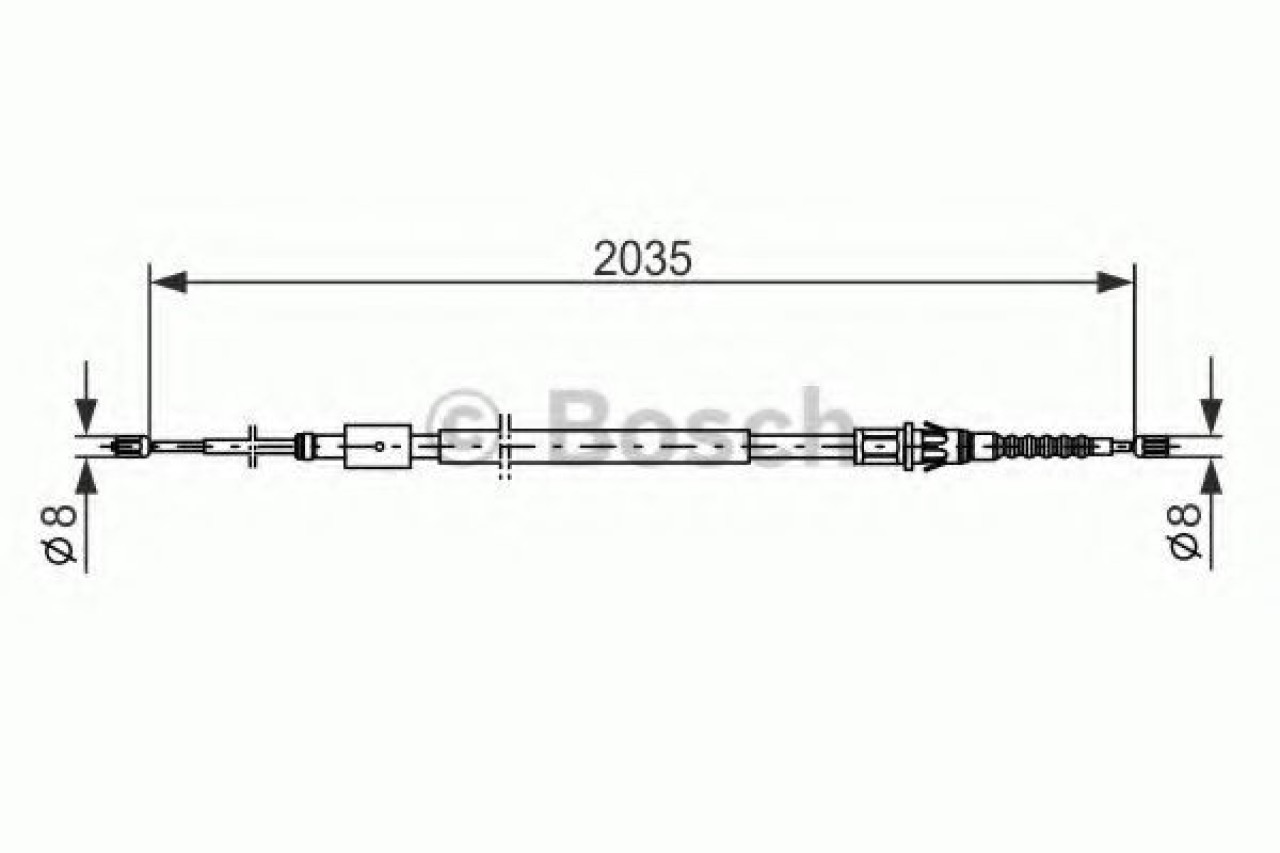 Cablu, frana de parcare CITROEN C4 Cupe (LA) (2004 - 2011) BOSCH 1 987 477 598 piesa NOUA