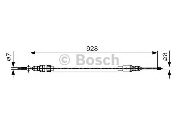 Cablu, frana de parcare CITROEN C4 Grand Picasso I (UA) (2006 - 2016) BOSCH 1 987 482 000 piesa NOUA