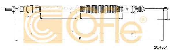 Cablu, frana de parcare CITROEN C4 Grand Picasso I (UA) (2006 - 2016) COFLE 10.4664 piesa NOUA