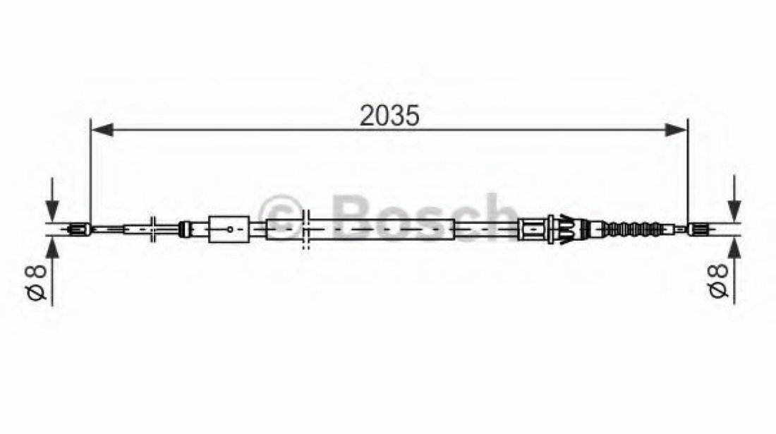 Cablu, frana de parcare CITROEN C4 I (LC) (2004 - 2011) BOSCH 1 987 477 598 piesa NOUA