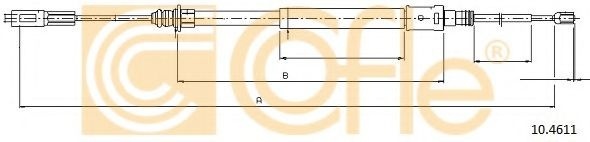 Cablu, frana de parcare CITROEN C5 II Break (RE) (2004 - 2016) COFLE 10.4611 piesa NOUA