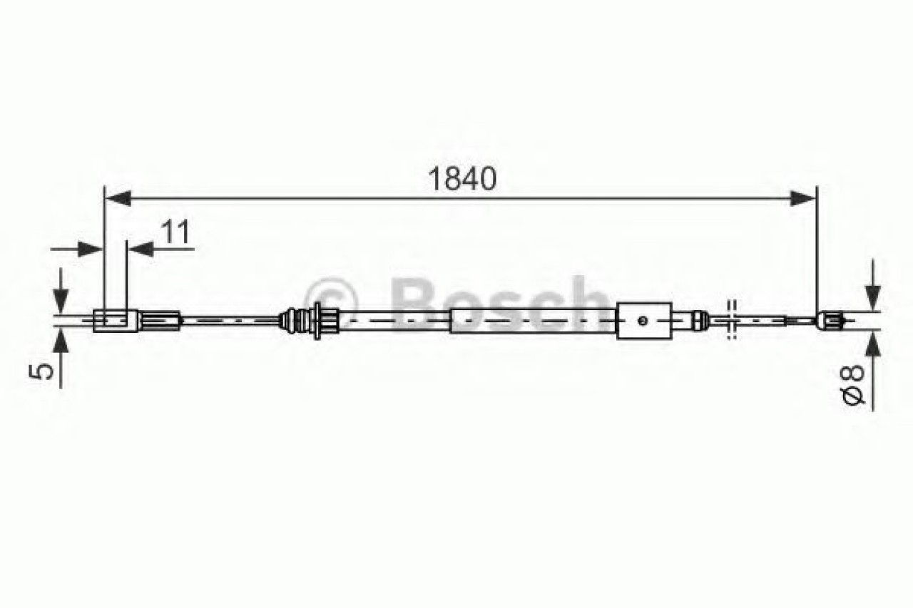 Cablu, frana de parcare CITROEN C5 II (RC) (2004 - 2016) BOSCH 1 987 477 712 piesa NOUA