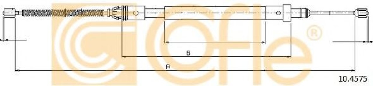 Cablu, frana de parcare CITROEN XSARA Cupe (N0) (1998 - 2005) COFLE 10.4575 piesa NOUA