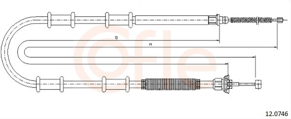 Cablu, Frana De Parcare Cofle Fiat 12.0746