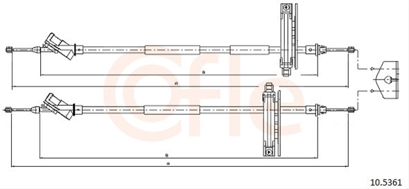 Cablu, Frana De Parcare Cofle Ford 10.5361