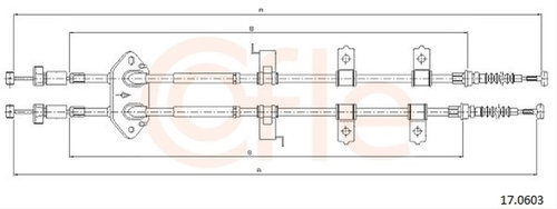 Cablu, Frana De Parcare Cofle Mazda 17.0603