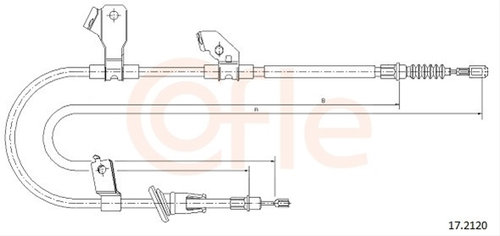 Cablu, Frana De Parcare Cofle Mitsubishi 17.2120