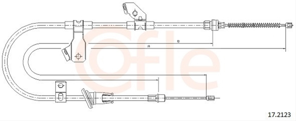 Cablu, Frana De Parcare Cofle Mitsubishi 17.2123