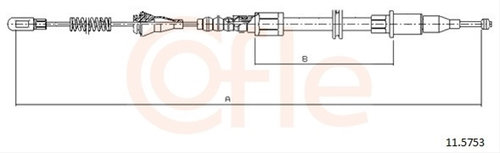 Cablu, Frana De Parcare Cofle Opel 11.5753