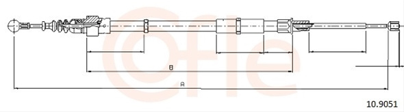 Cablu, Frana De Parcare Cofle Skoda 10.9051