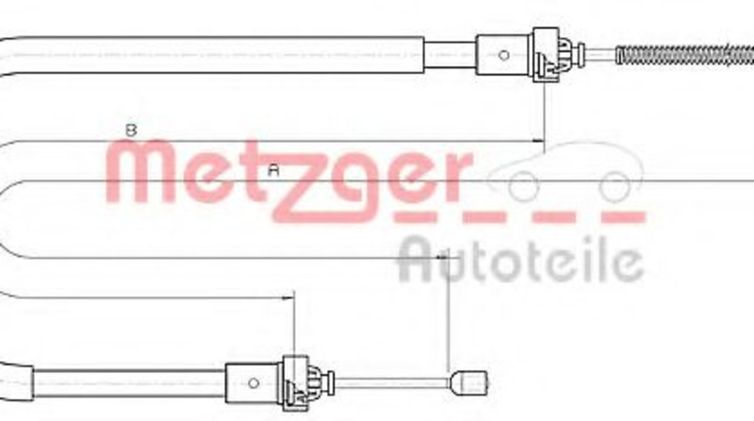 Cablu, frana de parcare DACIA DUSTER (2010 - 2016) METZGER 10.6894 piesa NOUA