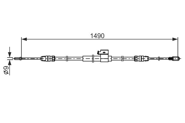 Cablu, frana de parcare dreapta (1987482832 BOSCH) FORD