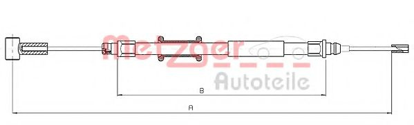 Cablu, frana de parcare FIAT DUCATO bus (250, 290) (2006 - 2016) METZGER 10.4744 piesa NOUA