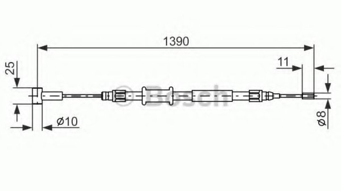 Cablu, frana de parcare FIAT DUCATO caroserie (250, 290) (2006 - 2016) BOSCH 1 987 482 213 piesa NOUA