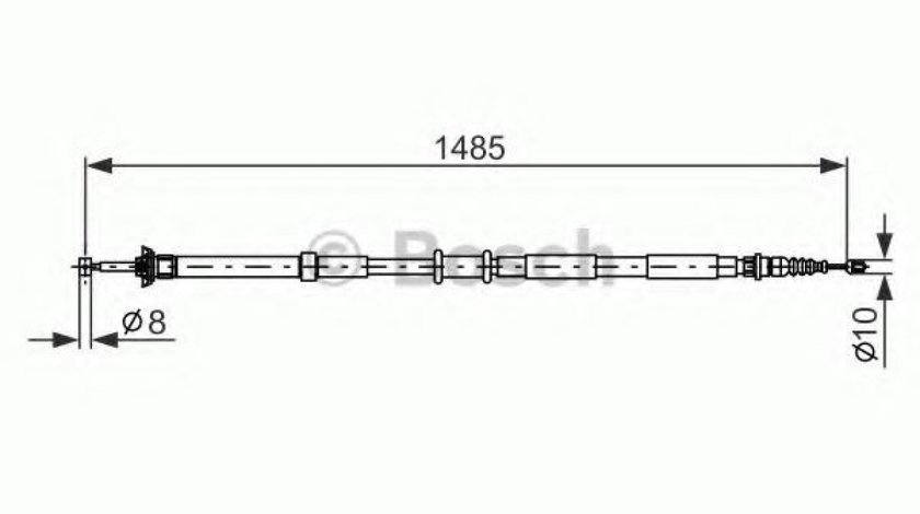 Cablu, frana de parcare FIAT PANDA Van (169) (2004 - 2016) BOSCH 1 987 477 971 piesa NOUA