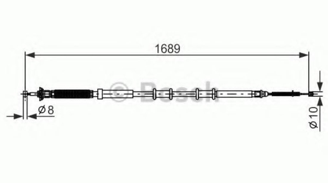 Cablu, frana de parcare FIAT PUNTO EVO (199) (2008 - 2016) BOSCH 1 987 477 975 piesa NOUA