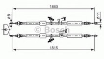 Cablu, frana de parcare FORD FOCUS C-MAX (2003 - 2...