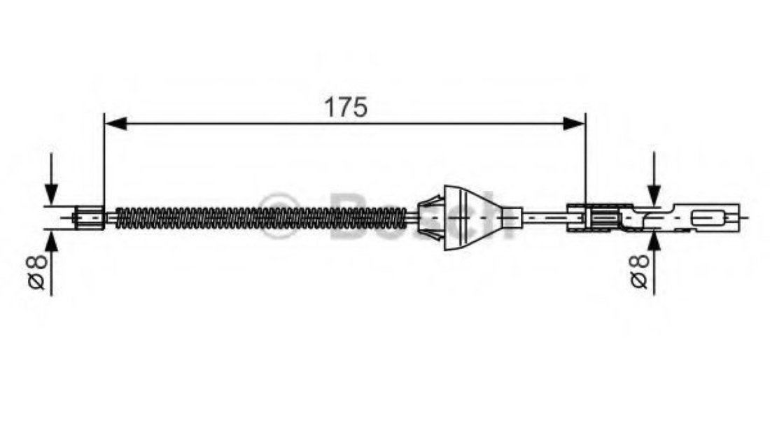 Cablu, frana de parcare FORD FOCUS Combi (DNW) (1999 - 2007) BOSCH 1 987 477 906 piesa NOUA