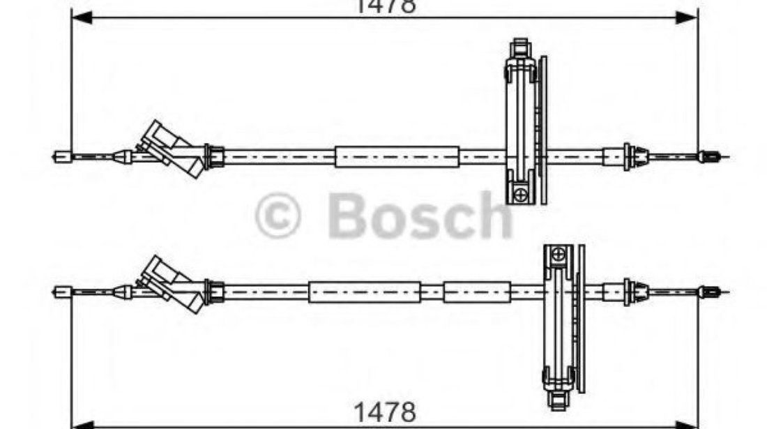 Cablu, frana de parcare FORD FOCUS (DAW, DBW) (1998 - 2007) BOSCH 1 987 477 932 piesa NOUA